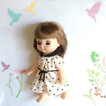 夏のドットワンピース メルちゃんの服 ソランちゃんの服 