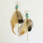 ターコイズ フェザーピアス