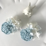 【専用ページ】corumu123022様　空色　プリザーブドフラワーのミニヘアクリップ 2個セット