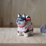 木彫り　犬張り子　黒柴ver