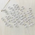 CRYSTAL CLEAR FLOWER SPACER ACRYLIC BEADS