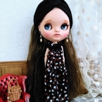 さらり夏のサロペット　ブラック＊22cmdoll