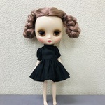 コットンシルクワンピース（ブラック）