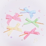 ４本セット♡チェックリボンのヘアピン／全９種類