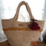 玉編み模様入りマルシェバッグ(再販)