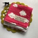 ＊ Ｗガーゼハンカチ ＊くも柄(ピンク) ＊