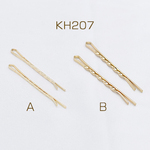 KH207-A  30個  ヘアピン ヘアアクセサリー ウェーブ ゴールド 3×【10ヶ】