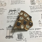 仮置きマスクケース立体用  クマカフェ小柄(ブラウン)