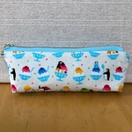 ペンケース　ペンギンとかき氷