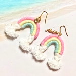 ハワイアン・レインボーのピアス/イヤリング　 シェル×Aloha