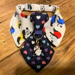 犬・猫の首輪　23～26　cocochanネクタイチョーカーNEO　コロコロパンダ・白・ハート