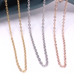 2mm あずきチェーン ステンレスネックレス  ステンレスチェーン  金属アレルギー肌荒れ対応