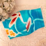 【sale】夏用浴衣生地のトンボ柄マスク　大人用