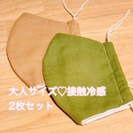 2枚セット！大人サイズ立体マスク♡接触冷感