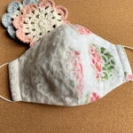 ふんわり涼し気な大人レース立体マスク。スイカ！すいか。