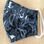 ハンドメイド☆マスク大人用☆ペイズリー柄☆紺