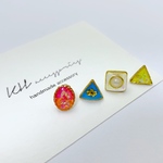 【特集掲載】〇△□4個セット：summer  ピアス/イヤリング