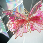 幾何学とステンドグラスの蝶バレッタ（hair ornaments of Stained glass butterfly〜Sophistic〜）