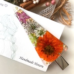 沢山のお花を使ったクリップ♡オレンジ