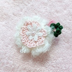 ふわふわお花クリップ