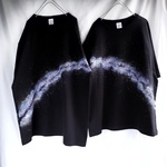 手描き milky way of the rainbow  ペアビッグシルエットTシャツ　