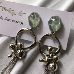 【再販】水面　シルバー　チェーンピアス/イヤリング