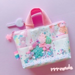 [ﾐﾆﾐﾆサイズ]シャカシャカ ♡ ファスナー付きトート