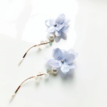 紫陽花ブルー イヤリング/ピアス