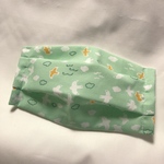  【接触冷感】洗えるひんやり夏マスク ことりグリーン