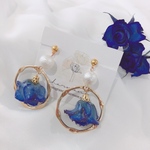 青薔薇♡バラピアス♡薔薇ピアス