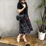 SALE【BUTTERFLY PRINT DRESS】color:black