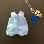 Poiサイズ夏のおでかけロンパース 白クマ 水色系⑥