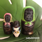 apo様　　鮮やかなゴリラマトリョーシカ　3個組