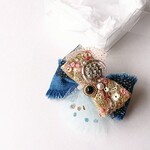  Denim & embroidery ヘアクリップ