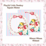 Playful Little Donkey Square Memo