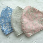 リバティ×オーガニックコットンダブルガーゼの夏用立体マスク☆