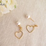 再販 こっそり♡ハートピアス