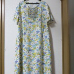 ☆新作☆　ヴィンテージ風花柄ワンピース　北欧風ワンピース　大きいサイズ　サイズⅬ～ＬＬ ゆったりサイズ 
