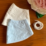 ⭐︎送料無料⭐︎ New✨夏のレース地お散歩マスク＊大人サイズ＊ショートタイプ（白）