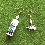 牛さんとミルクのピアス