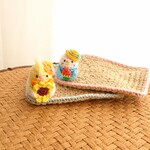 【受注制作】インコちゃんの夏の日コースター(2枚セット)