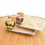 【受注制作】パンダさんの夏の日コースター(2枚セット)