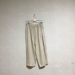ベージュリネン　リラックスバレルパンツ