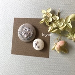 刺繍ブローチ　2個セット