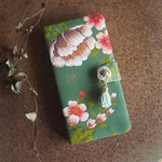 ★台湾花布★手帳型スマホケース(全機種対応)№33【受注製作】