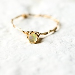 [k14gf] オパール ファセット 3mm / 巻きリング
