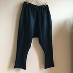 バイオウォッシュ加工リネンNVで作ったサルエルパンツ