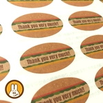 Thank youシール(ハンバーガーver.)【送料込】