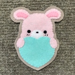 フェルト 名札 ワッペン うさぎ ⑨