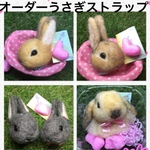 オーダーうさぎ羊毛フェルトストラップ